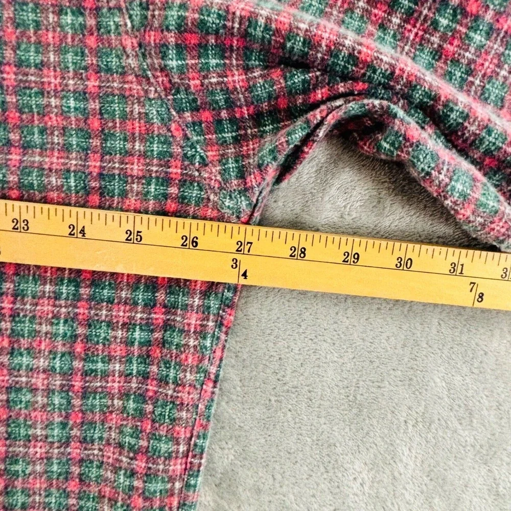 Vintage J.Crew Flannel Shirt Mens XLT Red Green Plaid Long Sleeve Button Oarsman